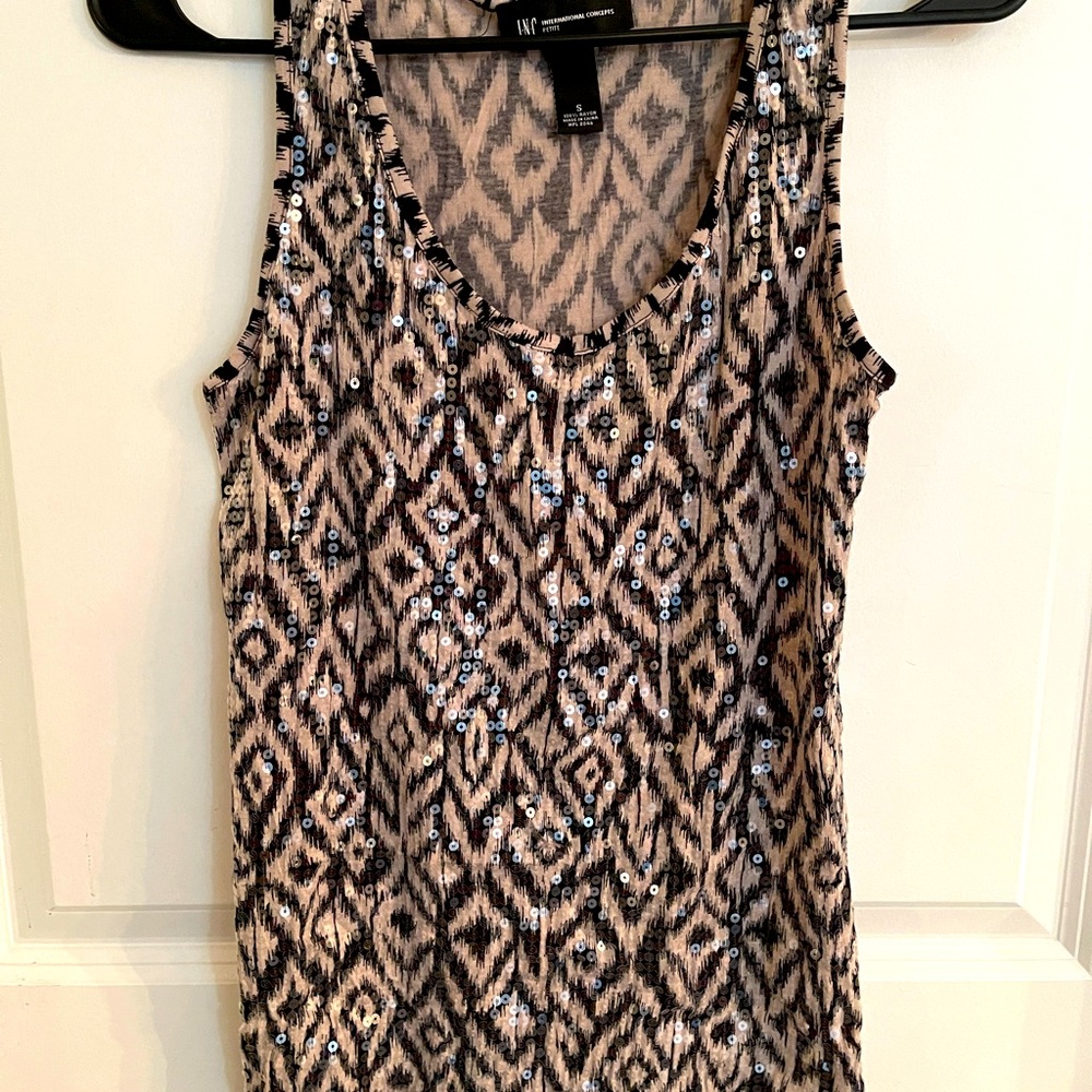 INC sequined tank - petite small